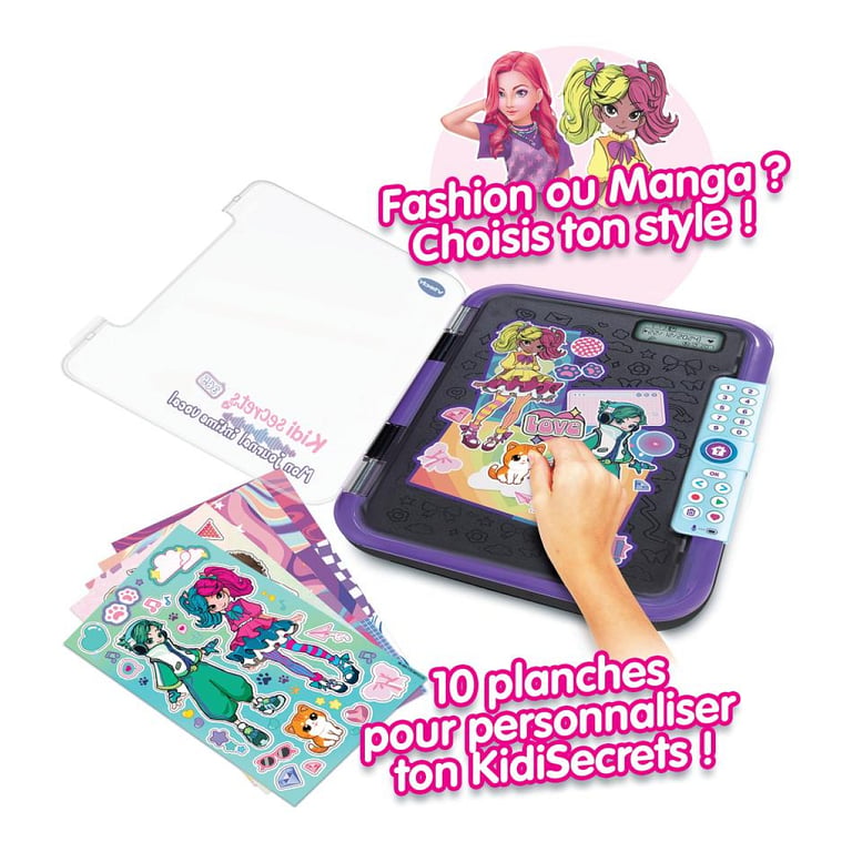 Kidisecrets 365 - Journal Intime Vocal Personnalisable Noir pour Enfants - Neuf