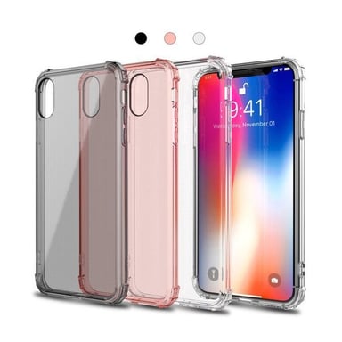 Pack Protection pour IPHONE X Max APPLE (Coque Silicone Anti-Chocs + Film Verre Trempe)