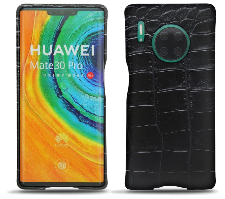 Coque cuir Huawei Mate 30 Pro - Coque arrièreNoir