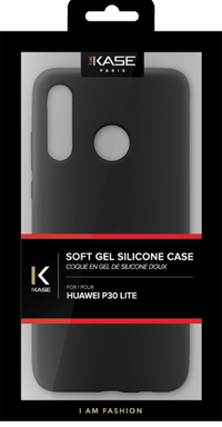 Coque en Gel de Silicone Doux pour Huawei P30 Lite, Noir satin