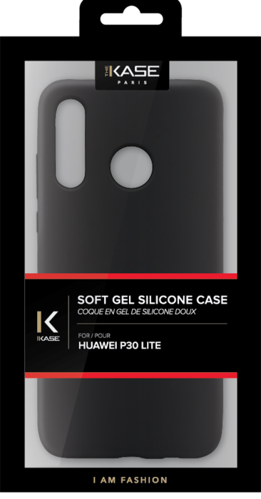 Coque en Gel de Silicone Doux pour Huawei P30 Lite, Noir satin