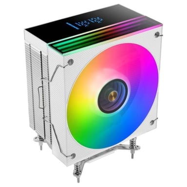 Mars Gaming Mcpu-lcd Dissipatore Cpu 300w Tdp 6x Heatpipes Ventola Argb 120mm Schermo Lcd Bianco