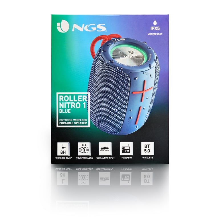 Enceinte NGS Roller Nitro 1 – Portable Stéréo 10W, Bluetooth 5.0, IPX5 - vue 3