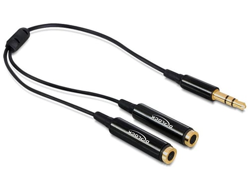 DeLOCK 65356 cavo audio 0,25 m 3,5mm 2 x 3.5mm Nero