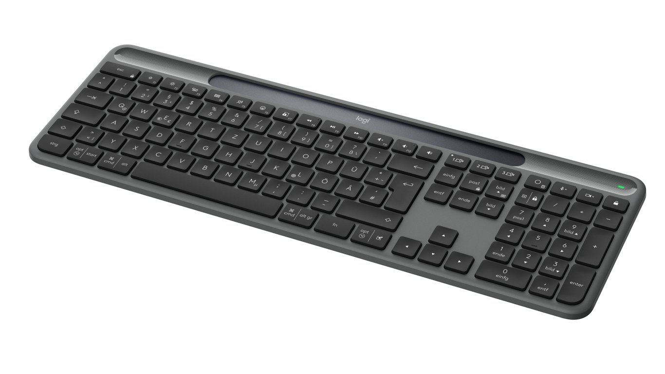 Logitech Signature Slim Solar+ K980 Clavier full size sans fil Bluetooth LE QWERTZ Allemand commutateur : interrupteurs en ciseaux - vue 4