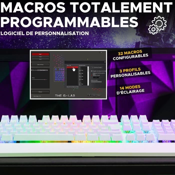 Clavier mécanique RGB Switch Repose poignet magnétique - vue 9