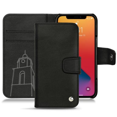 Housse cuir Apple iPhone 13 Pro Max -  - Noir - Cuir lisse premium