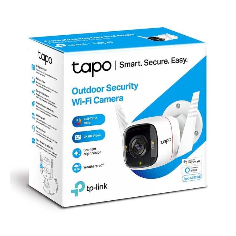 Caméra connectée C320WS Full HD 1080p Extérieure Blanc TP-Link - Neuf
