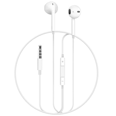 Écouteurs Jack 3.5mm avec Microphone EarPods Blanc