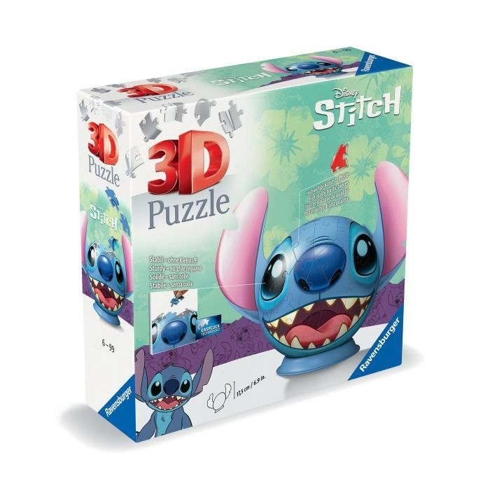 Puzzle 3D Ball 72 pièces Spéciale : Stitch Ravensburger France - vue 4