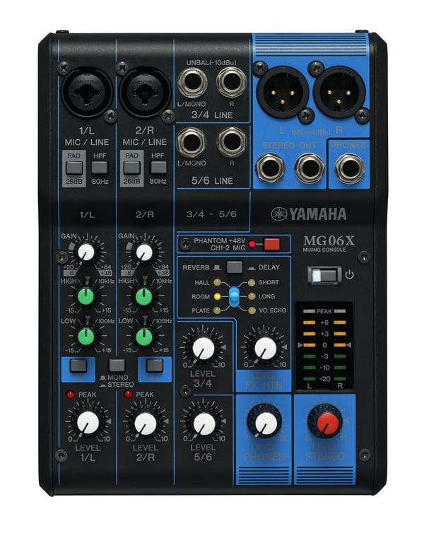 Console De Mixage Yamaha MG06X – 6 Canaux, Effets SPX, Préamplis D-PRE - vue 2