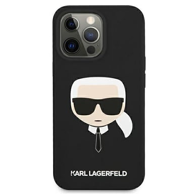 Funda Karl Lagerfeld para iPhone 13 6.1'' negra Silicona Karl`s Head