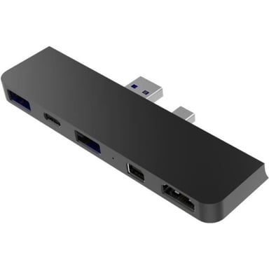 HYPER HyperDrive DUO 7 en 2 para MacBook Pro - Puertos: HDMI 4K60Hz - USB-C 40 Gbit / s 100 W PD - Gris claro