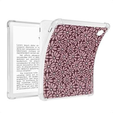 imoshion Coque Design Clear pour Kobo Libra Colour - Bloom Love Blush