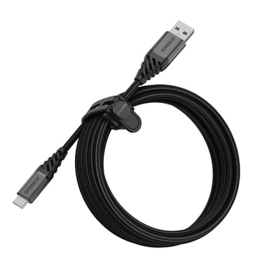 OtterBox Premium Cable USB A-C 3M, noir
