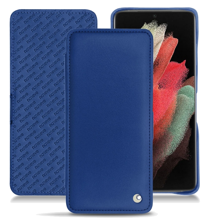 Housse cuir Samsung Galaxy S21 Ultra - Rabat horizontalBleu