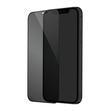 Protector de pantalla privado de cristal templado (100% cobertura de superficie) para Apple iPhone 12 Pro Max, Negro