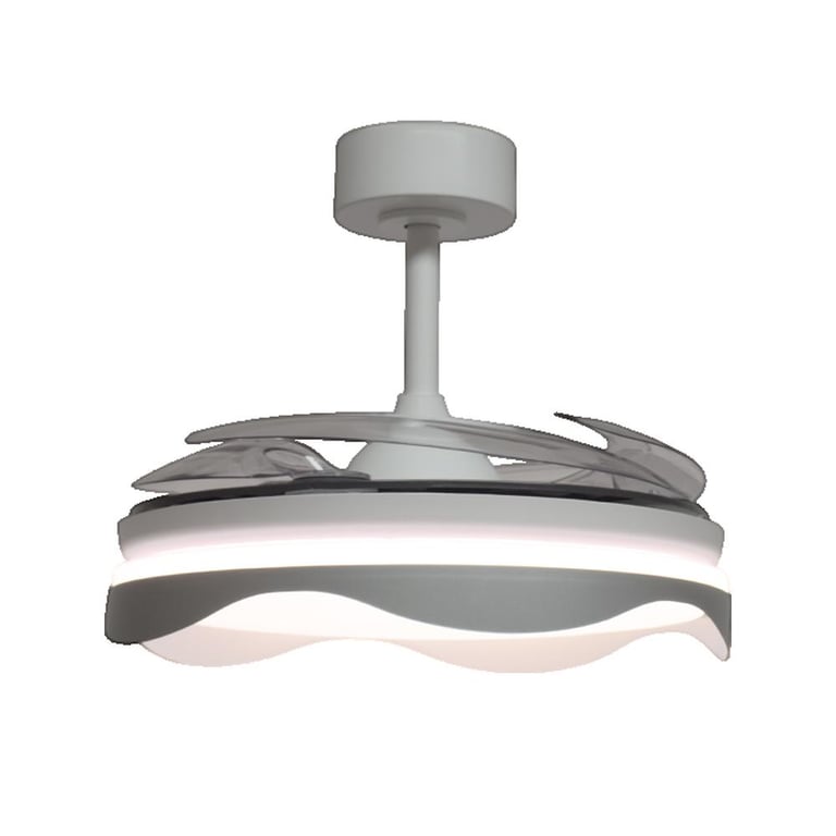 Ventilateur de plafond Bel Air Olas DC LED 4 pales retractables 6480lm - vue 3