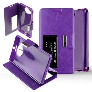Etui Folio compatible Violet Nokia Lumia 950 XL