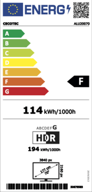 Cecotec ALU20070 177,8 cm (70'') 4K Ultra HD Smart TV Negro