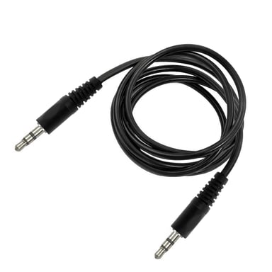 Cable de audio Jack 3,5 mm Auxiliar Sonido estéreo 3m LinQ - Negro