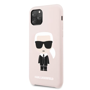 Funda Karl Lagerfeld para iPhone 11 Pro rosa claro Silicona Iconic