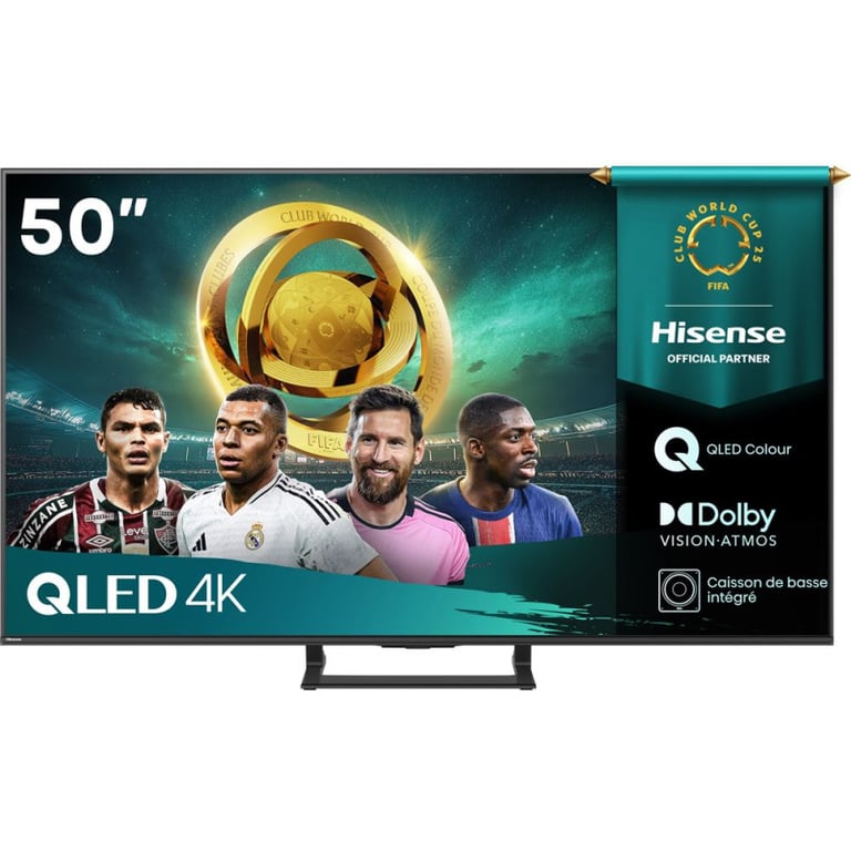 TV LED Hisense 4K UHD 50A7Q 126 cm 2025 - vue 3