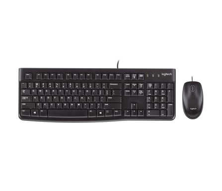 Logitech Desktop MK120 teclado Ratón incluido USB AZERTY Francés Negro