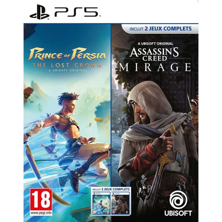 Compilation PS5 Ubisoft Prince of Persia The Lost Crown + Assassin's Creed Mirage Edition Standard Noir - Neuf
