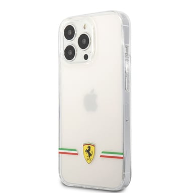 Ferrari Funda para iPhone 13 Pro en TPU Shockproof modelo Italia Wings Transparente