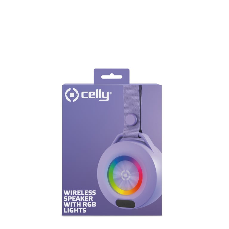 Celly LIGHTBEATVL haut-parleur portable et de fête Enceinte portable mono Violet 5 W - Neuf