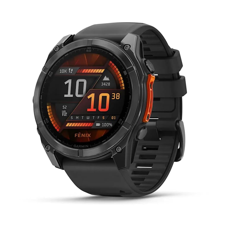 Garmin Fenix 8 3,56 cm (1.4 ) AMOLED 51 mm Numérique 454 x 454 pixels Écran tactile Gris Wifi GPS (satellite) - Neuf