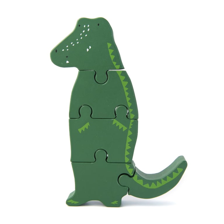 Puzzle en Bois Animaux Mr Crocodile pour Enfants Neuf