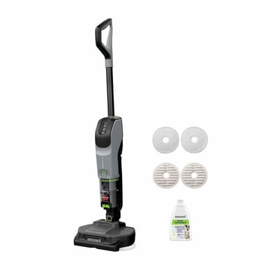 Bissell SpinWave + Vac Pet Pro Aspirateur balai Batterie Sec&humide Cyclonique Sac à poussière 0,4 L Noir, Gris