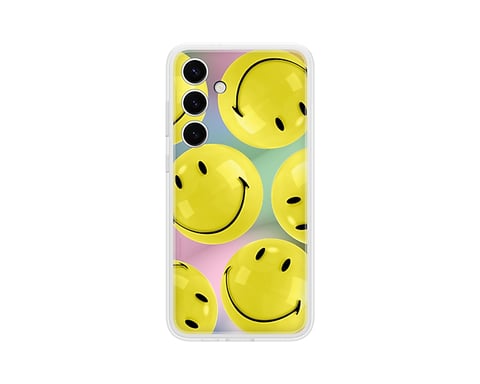 Cover Flipsuit per Samsung S24 Plus personalizzabile smile gialli