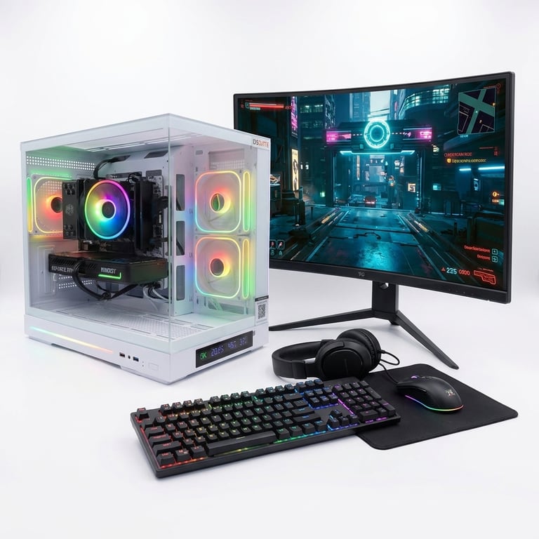 Pack DSGate PC Gamer Cloud Q – Intel Core i5 – GeForce RTX 5060 8 Go – DDR4 – SSD – Windows 11 + Écran 24 5 165 Hz + Combo G LAB – Assemblé France Neuf
