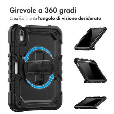 Accezz Coque arrière Defender XT pour Apple iPad Mini 7 (2024) / iPad Mini 6 (2021) - Noir