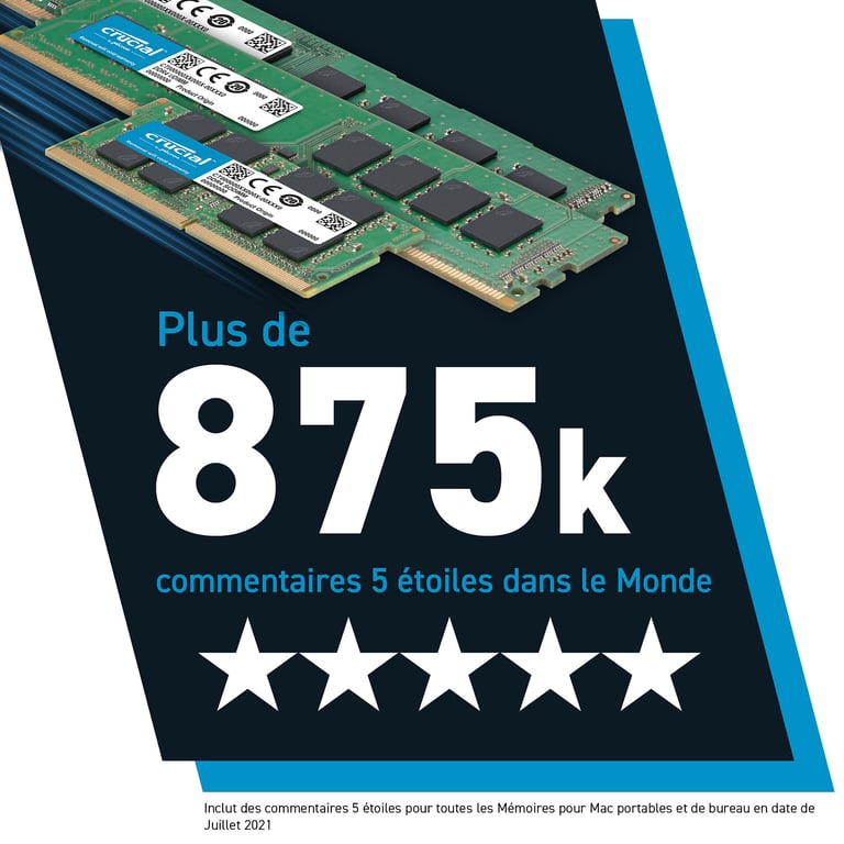 Crucial CT16G4SFRA266 module de mémoire 1 x DDR4 2666 MHz Neuf - vue 2