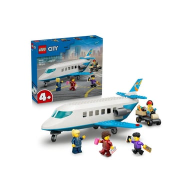 LEGO City 60492 Avion de tourisme avec cabine ouverte et 4 minifigurines Noir et bleu - Neuf