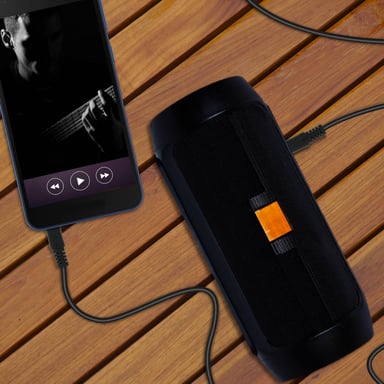 Cable de audio Jack 3,5 mm Auxiliar Sonido estéreo 5m LinQ - Negro