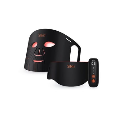 SILK'N Mascarilla de Belleza LED Dual inalámbrica para rostro y cuello 4 modos 10 min 115 LED Negro