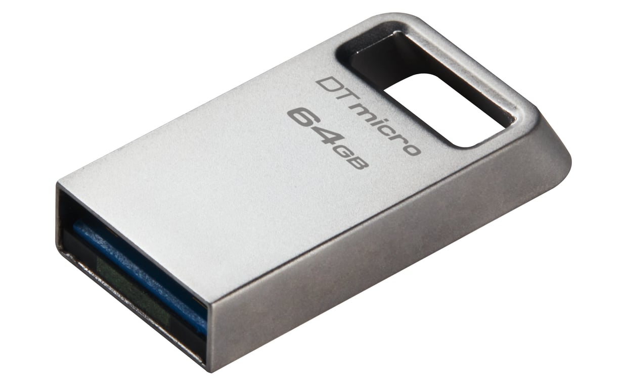 Kingston Technology DataTraveler 64 Go Micro 200 Mo/s Metal USB 3.2 Gen 1 - Neuf