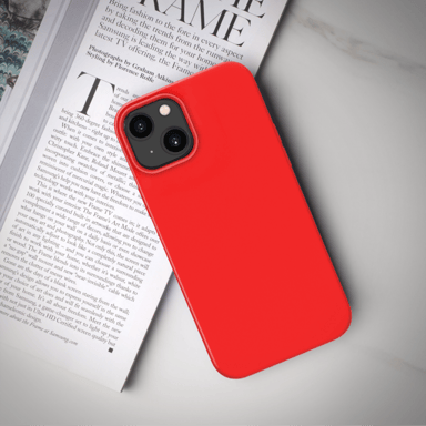 Carcasa de gel de silicona suave a prueba de golpes para Apple iPhone 13, Rojo Fuego