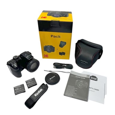 KODAK Pixpro Astro Zoom AZ426 - Fotocamera digitale bridge, zoom ottico 42X, grandangolo 24 mm, 20 megapixel, 3 LCD, video Full HD 1080p, batteria agli ioni di litio - Nero