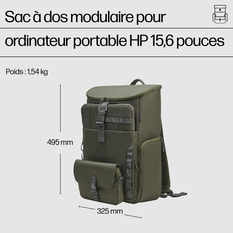 HP Laptop Backpack Sac à dos pour ordinateur portable modulaire 15.6 - vue 5