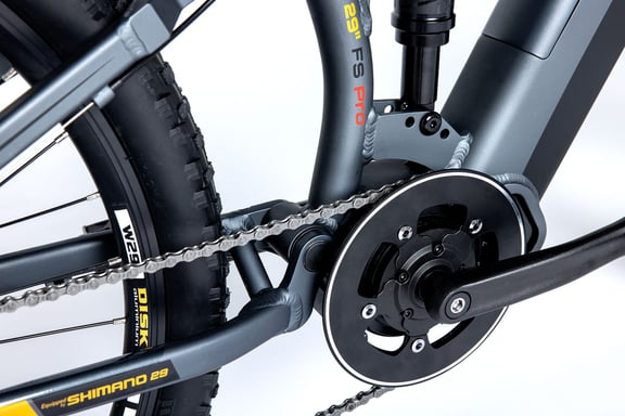 Bicicleta Electrica, EMTB-29''PRO Full Suspension Motor Central, SHIMANO Altus 8v & Frenos Disco Hidráulicos, Bateria Integrada Ion Litio 48V 13Ah