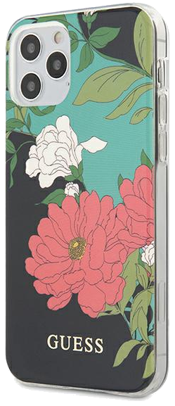 Étui Guess pour iPhone 12 Pro Max 6.7 noir Flower Collection