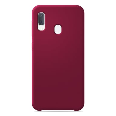 Coque silicone unie Soft Touch Rouge Passion compatible Samsung Galaxy A20e