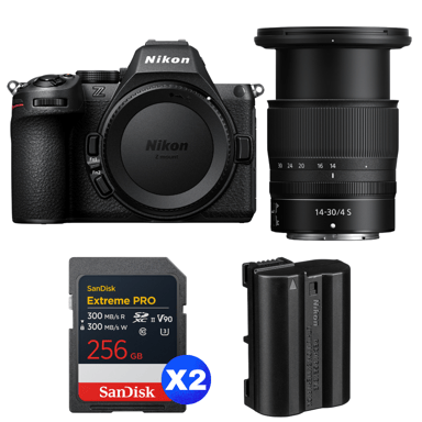 Appareil photo hybride Nikon Z5 II + 14-30mm f/4 S + 2 SanDisk 256GB Extreme PRO UHS-II + Nikon EN-EL15c + Ebook ''20 astuces pour des images qui claquent''