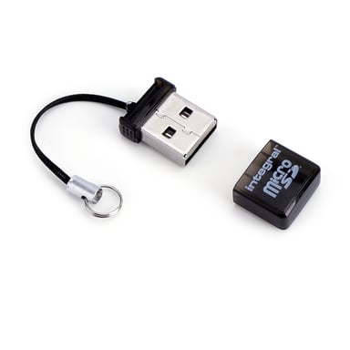 Integral USB2.0 CARDREADER SINGLE SLOT Lettore di schede di memoria MSD Nero